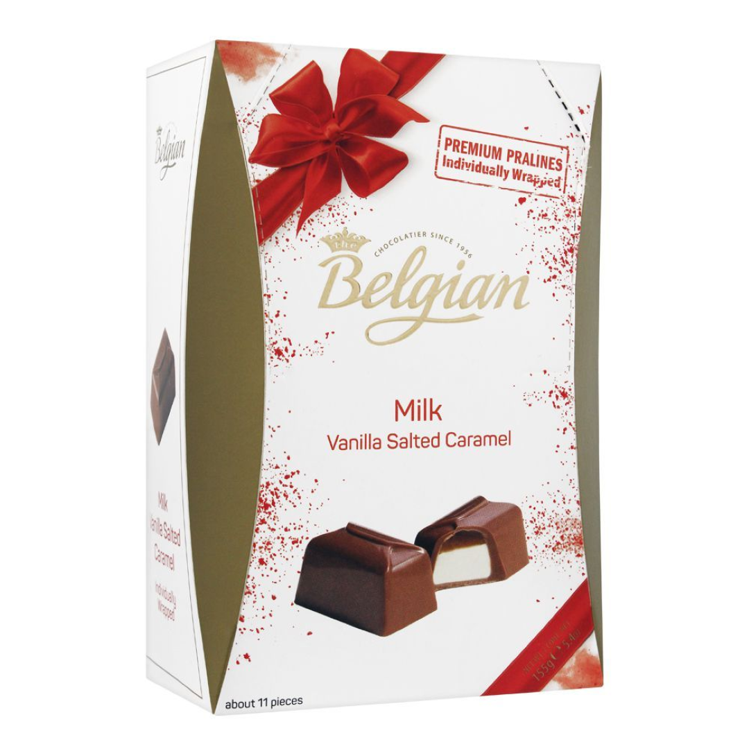 THE BELGIAN M/VANILLA S/CARAMEL CHOC F/PACK 155G